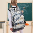 thumbnail image 7 of FORMRS Unisex School Backpack 17" Student Travel Bag with Laptop Compartment, Snowy Winter, 7 of 7