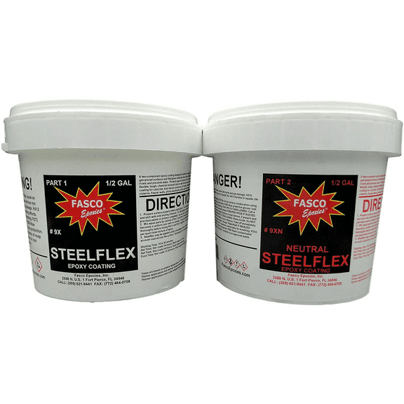 9XW Fasco Epoxies - Steelflex White - Gallon Kit
