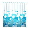Elite Home Fashions 14-Piece Shower Curtain, Tension Rod and Hooks Set, Circle