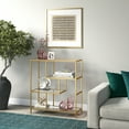 thumbnail image 4 of Evelyn&Zoe Isla 40" Tall Rectangular Bookcase, Brass, 4 of 6