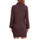 thumbnail image 3 of Vestido De Punto Acanalado Vestido De Suéter De Cuello Alto De Manga Larga Elegante Casual Para Trabajo De Oficina Para Mujeres ANGGREK Ropa, 3 of 7