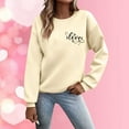thumbnail image 2 of Valentines Day Oversize Sweatshirts For Women Love Heart Graphic Shirts Long Sleeve Crew Neck Casual Print Fall Loose Fit Outfits, 2 of 4