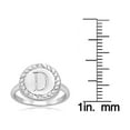 thumbnail image 3 of SuperJeweler D Initial Diamond Ring In Sterling Silver For Women, 3 of 3
