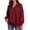 Wine#35, variant on ZVAVZ Quarter Zip Sweatshirt for Women Lightweight Plus Size Long Sleeve Sweatshirts Fall Winter Fashion Comfy Mock Neck Pullovers Brown S