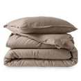 thumbnail image 3 of Bare Home Flannel Duvet Cover Set - 100% Flannel Cotton - Double Brushed - Twin/Twin XL, Taupe, 3 of 10