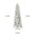 thumbnail image 3 of Fraser Hill Farm 7.5-Ft. Slim Mountain Pine Flocked Artificial Christmas Tree with Warm White LED Lights, FFMPS075-5SN, 3 of 14