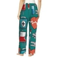 thumbnail image 3 of Sigee Medical Elements Print Women's Soft Pajama Pants - Breathable and Comfortable Lounge Sleep Bottoms with Elastic Waistband and Pockets-X-Large, 3 of 9