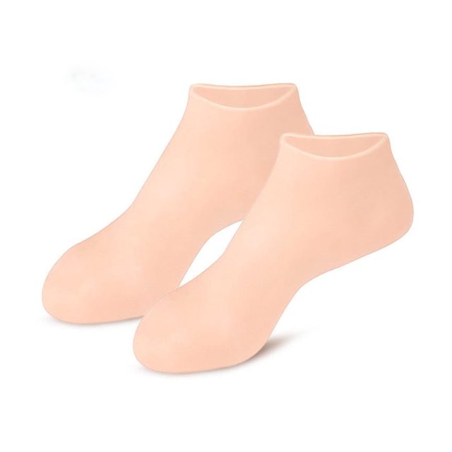 LOVEVERSilicone Moisturizing Socks Softening Dry Cracked Feet Rough Skins & Anti Slip Aloe Socks for Dry Cracked Feet Women Calluses Spa Gel Socks Foot Care