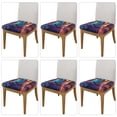 thumbnail image 2 of KLL Starry Sky White Cloud Puppy Pattern Seat Covers for Dining Room Chairs,Washable Chair Seat Chair Covers Seat Protector-Six Piece, 2 of 7