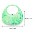 thumbnail image 2 of Bolso de media luna de acrílico para mujer Bolso de hombro de media luna de mármol Bolso hobo Bolso con asa superior, 2 of 5