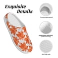 thumbnail image 5 of Xecao Maple Leaves A Print Cotton Slippers Fuzzy Warm Cozy Slippers Non Slip House Slippers For Indoor Outdoor Cotton Slippers House Slippers-8, 5 of 7