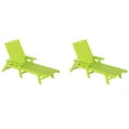 thumbnail image 1 of Costaelm Bayport Chaise Longue Inclinable en Plastique HDPE pour Extérieur - Ensemble de 2, Lime, 1 of 5