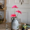 thumbnail image 5 of 3 Heads Hot Pink Artificial Flowers, Fake Flowers for Vase Indoor, 25'', 5 of 6