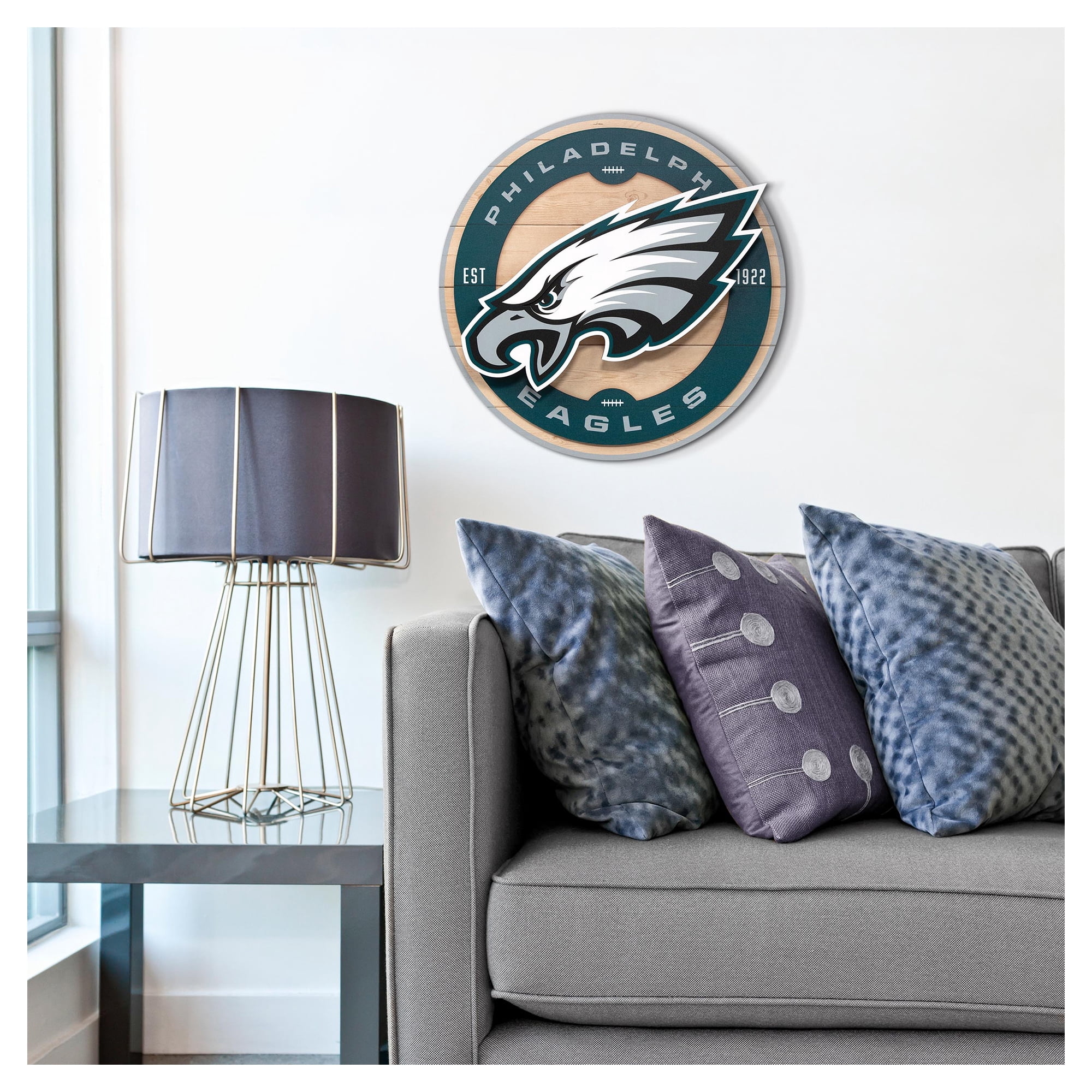 IDNA Philadelphia Eagles 15" x 15" 3DX Logo Circle Backer Wall Art