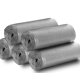 thumbnail image 1 of 5 rollos de bolsas de basura pequeñas de material fino y fuerte, bolsas de basura desechables de plástico duraderas para oficina, hogar, recámara, jardín, cubeta de basura de 200 unidades (plata), 1 of 4