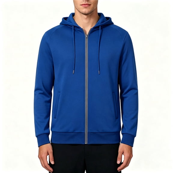 ClodeEU Men’s Full Zip Hoodie Jacket with Long Sleeve, Lightweight Casual Lightweight Hoodie,Big and Tall ,Size S-4XL