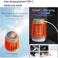 thumbnail image 5 of SUTENG Bug Zapper, Bug Zapper Outdoor Lamp Electric shock Mosquito Zapper, Bug Zapper Outdoor Solar and USB Charging Orange, 5 of 7