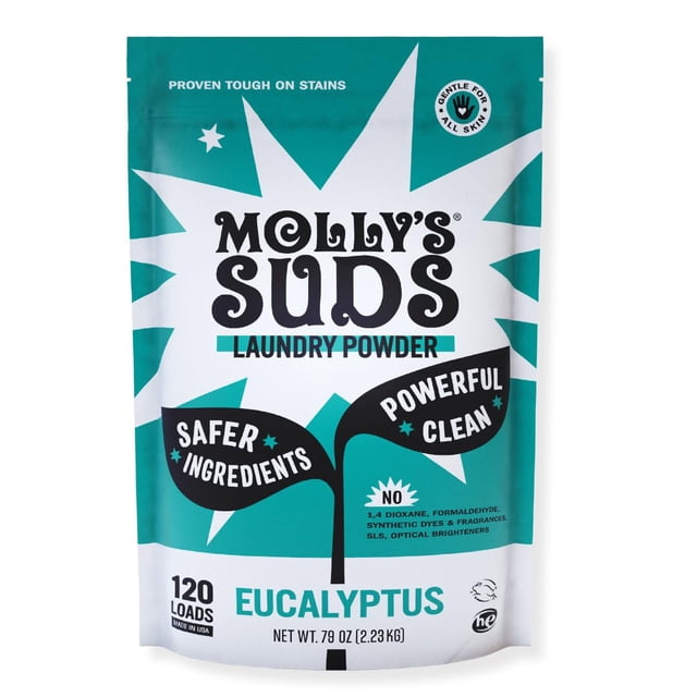 Detergente en polvo para ropa Molly's Suds Original, 3,5 kg, 120 cargas