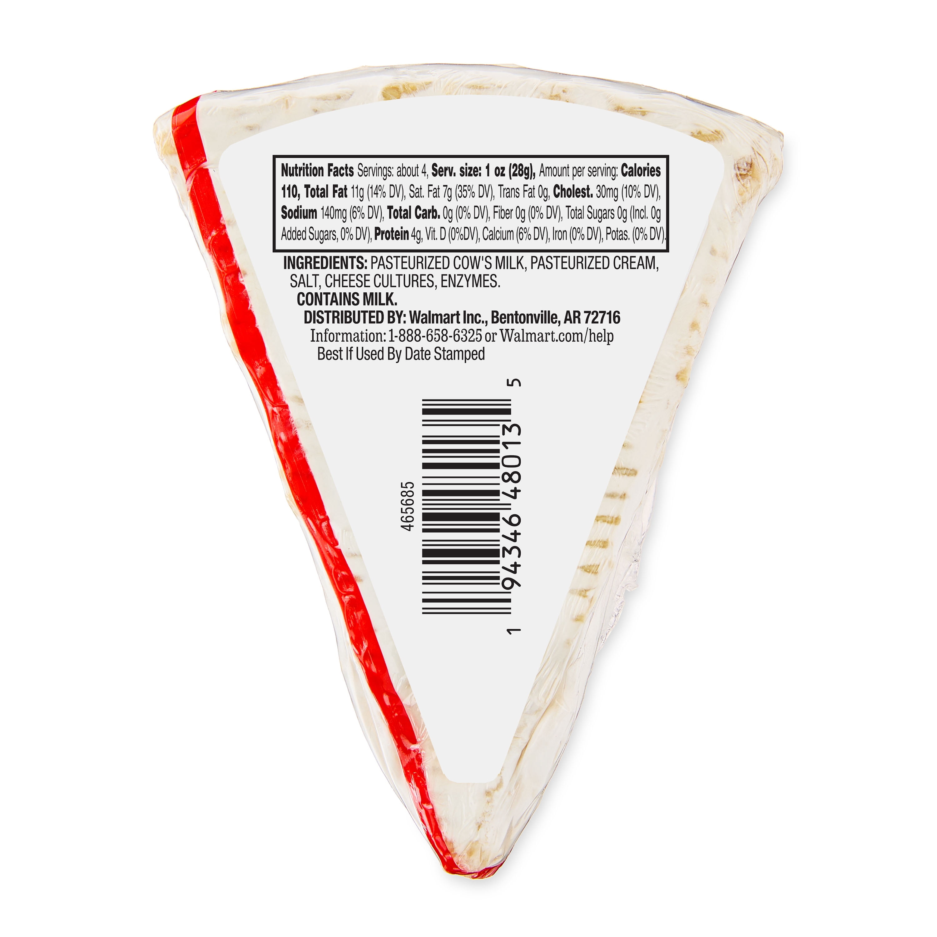 Marketside Triple Creme Brie Cheese Wedge, 4 oz (Refrigerated)