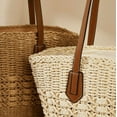 thumbnail image 6 of LULU Straw Shoulder Tote Bag for Women Women's Straw Shoulder Bag Large Rattan Woven Totes Summer Travel Beach Handbag Handmade Top Handle Purse.(Beige), 6 of 10
