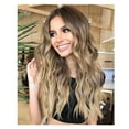 thumbnail image 4 of Cabello rizado marrón dorado, cabello rizado ondulado para mujer, extensión de cabello largo y rizado, extensión de cabello largo, resistente y resistente, 4 of 8
