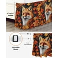 thumbnail image 3 of Fall Maple Bed Skirt Queen Size 18&nbsp;Inch Drop, Leaf Fox Oil Painting Wrap Around Dust Ruffle Bedskirts, Wrinkle & Fade Resistant Easy Fit Bedskirt with Adjustable Elastic, 3 of 8