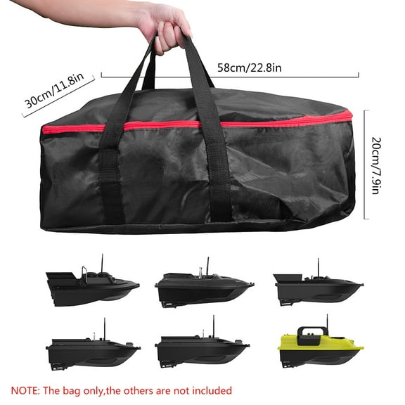 Fishing Bag With Carry Handles, Double Zippers For Bait Boat Storage Fishing Storage Bag Feeder Bag