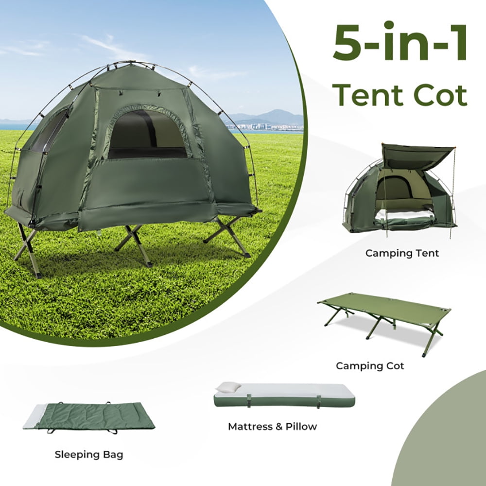 Aimee Lii 1-Person Folding Camping Tent with Sunshade and Air Mattress, Outdoor Camping Hiking Tent Aimee Lii 1-Person Folding Camping Tent with Sunshade and Air Mattress, Outdoor Camping Hiking Tent