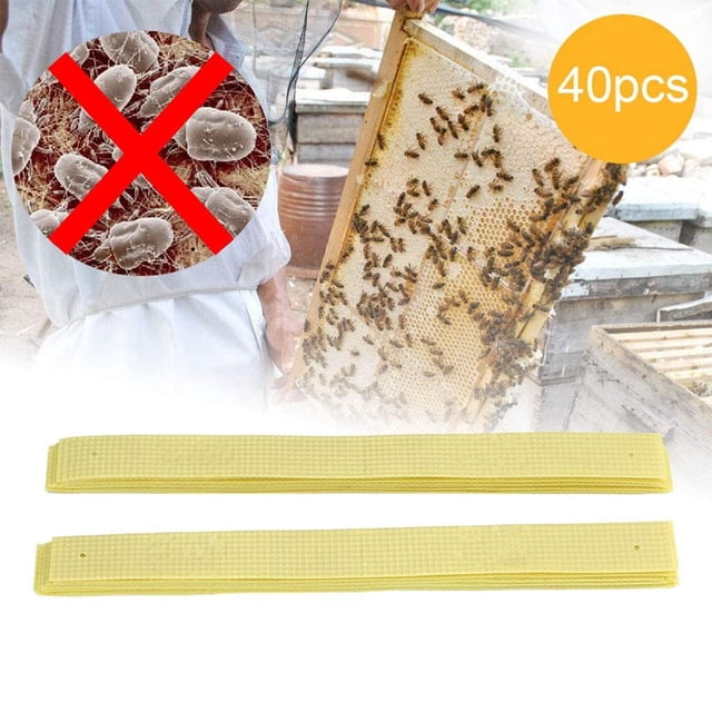 40 Uds tiras de ácaros NikouMX medicina de apicultura tamaño 27 cm x 8,3 cm