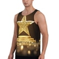 thumbnail image 2 of Fotbe Golden Glitter And Light Pattern Men's Quick Dry Workout Tank Top Gym Muscle Tee Fitness Bodybuilding Sleeveless T Shirt Breathable Workout Shirt-X-Large, 2 of 9