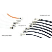 6 Foot Black - Solid Copper Coax Cable - RG6 Coaxial Cable with Connectors, F81 / RF, Digital Coax for Audio/Video, Cable TV, Antenna, Internet, Satellite, 6 Feet (1.8 Meter)
