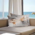 thumbnail image 2 of Abstract Oil Painting Outdoor Pillow Covers Pack of 2 Beige Grey Gradient Watercolor Modern Art Waterproof Throw Pillow Covers Decorative Cushion Cases for Patio Garden Tent Balcony Couch 20x12 inch, 2 of 8