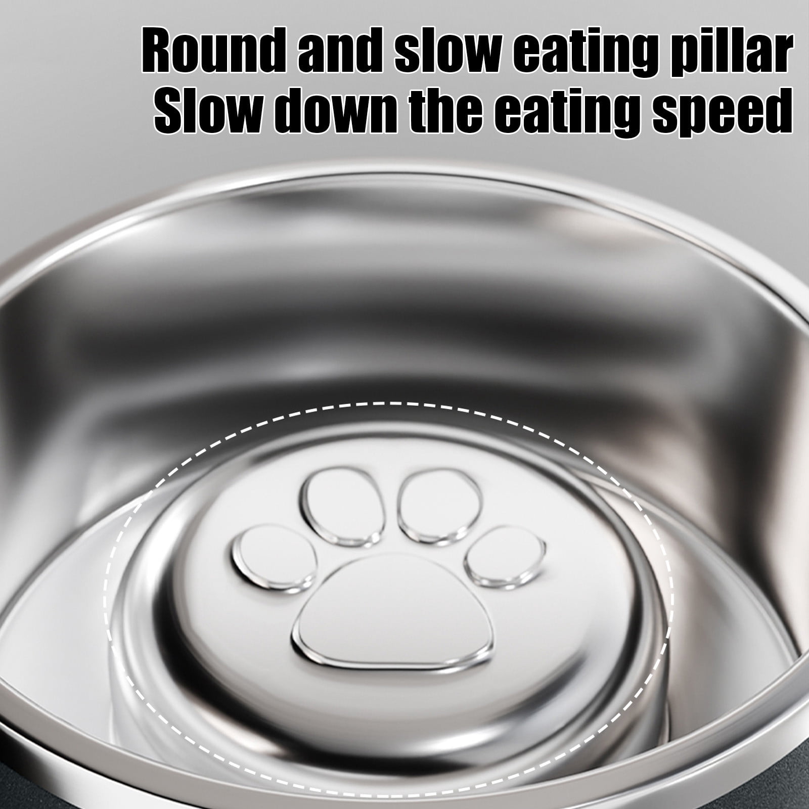 FEOLGEHLY Pets Bowl for Dogs and Cat, 304 Stainless Steel Cat/Dog Bowls Water and Food Feeder Dish for Small to Medium Pets, Non-Slip Silicone Base Pet Feeding Bowl, Pet Safe, Dishwasher Safe, Black