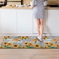 thumbnail image 5 of Sunflower Kitchen Rugs Kitchen Mat Set of 2 Farmhouse Vintage Anti-Fatigue Kitchen Floor Mats Yellow Floral Retro Comfort Standing Mat for Kitchen Washable Carpet, 17.3x28+17.3X 47 inch, 5 of 6