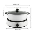 thumbnail image 2 of Hot Pot Multifunction Electric Skillet Non Stick Cooker Home Cook +Clear Lid NEW, 2 of 23