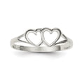 thumbnail image 3 of Gold Time Double Heart Ring 925 Sterling, Sterling Silver, (Includes Elegant Gift Box), 3 of 6