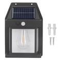thumbnail image 2 of Solar Tungsten Wall Light Outdoor Sensor LED Lamp Exterior Lighting IP65 Waterproof for Garden Yard, 2 of 7