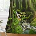 thumbnail image 6 of Pbobriich Jungle Forest Blackout Curtains,Green Tree Pattern DrapesThermal Insulated Window Curtain 42x108 Inch Set 2 Panels, 6 of 6