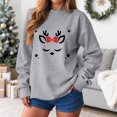 thumbnail image 5 of larpptyChristmas Sweater for Women Merry Christmas Xmas Graphic Sweatshirts Soft Cute Holiday Tops Vacation Outfits (Grey, XXL), 5 of 9