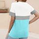 thumbnail image 3 of Tops Cortos para las Mujeres Casual Moda Rayas Impreso Cuello Redondo, Camiseta de Manga Corta para el Uso Diario, Fiesta Y Cómodo, 3 of 7