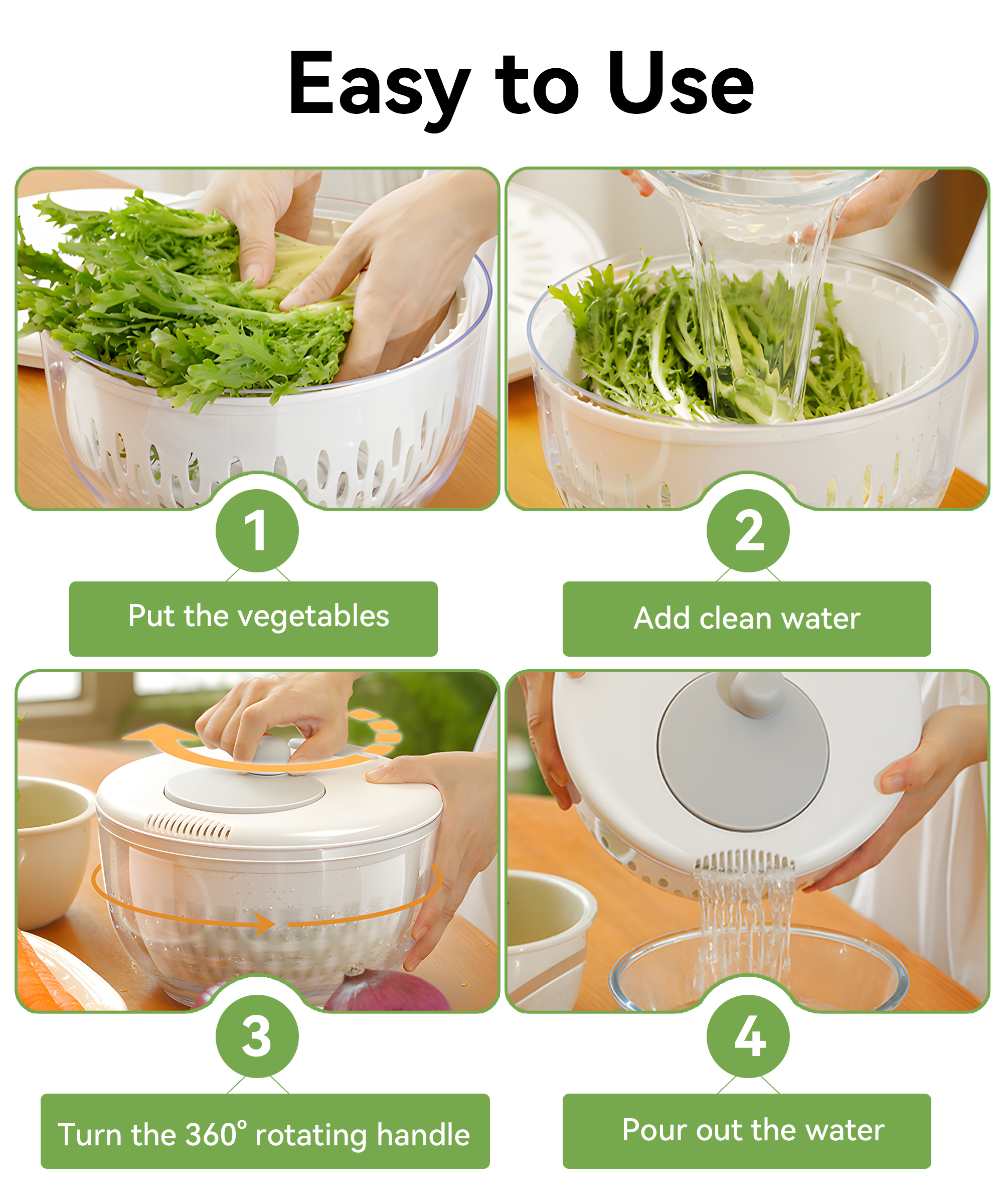 M Buder Salad Spinner with Vegetable Chopper Blades photo 3