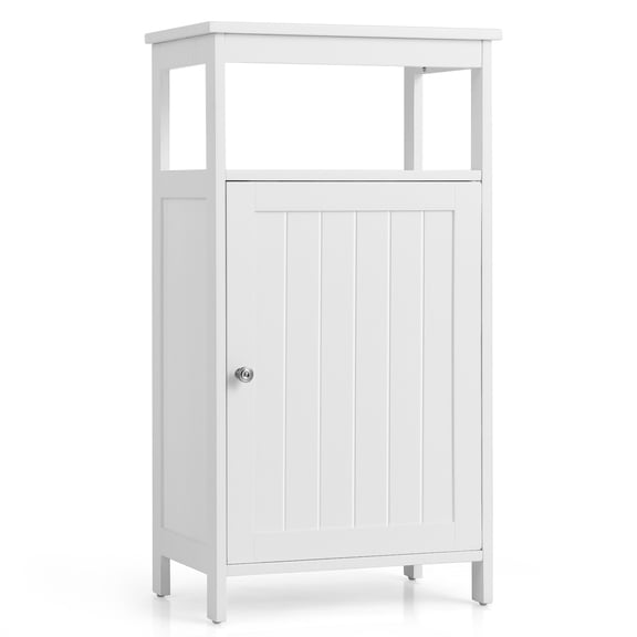 Giantex Bathroom Storage Cabinet, Narrow Floor Cabinet w/Adjustable Shelf for Kitchen, Entryway