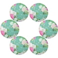 thumbnail image 3 of Beautiful Spring Flowers Round Placemats Washable Placemats Non-Slip Heat-Resistant Table Place Mats for Dining Kitchen Holiday Party Table Decoration 15.4"-4PCS Table Mat, 3 of 7