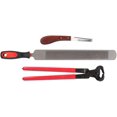 thumbnail image 1 of AVEKI Outils de Maréchal-Ferrant Cheval Sabot Coupe Kit, Professionnel Rasp Sabot Coupeur & Métal Cisaille Sabot Pinces pour les Chevaux Miniatures Ânes Poignée Outils de Couteau pour les Grands et Moyens Animaux A0513, 1 of 8