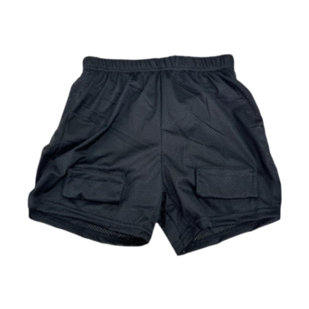 Pantalones cortos de hockey holgados para hombre, equipo de protección, pantalones cortos deportivos, soporte profesional Sin carcasa de entrepierna