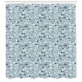 thumbnail image 3 of Ambesonne Fish Shower Curtain, Sketch of Sea Animals, 69"Wx84"L, Blue, 3 of 3