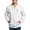 Ash Gray, variant on - Warrior Yoga Pose: Zip Hoodie - Zip Hoodie, Classic Hooded Sweatshirt with Metal Zipper