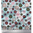 thumbnail image 1 of Soimoi Modal Satin Fabric Mandala Kaleidoscope Print Fabric by Yard 42 Inch Wide, 1 of 3
