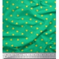 thumbnail image 1 of Soimoi Green Rayon Fabric Nachos & Salsa Food Print Sewing Fabric Yard 42 Inch Wide, 1 of 3