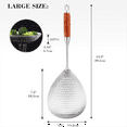 thumbnail image 4 of Large Skimmer Slotted Spoon - 304 Stainless Steel Skimmer Spoon with Wooden Long Handle, ma2359, 4 of 6